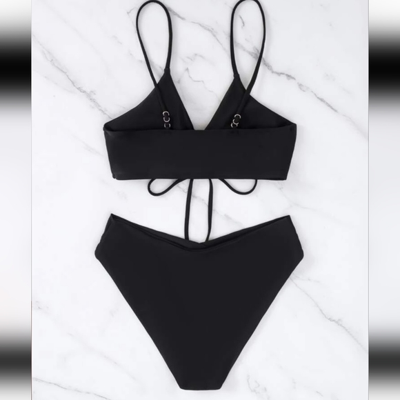 Drawstring Front Bikini set size large - Picture 2 of 2